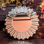 Зеркало круглое с лучами из зеркальных фацетов Silver Facet варинант исполнения - 3 | Loft Concept в Москве