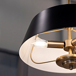 Подвесной светильник с конусовидным металлическим абажуром черного цвета Kichler варинант исполнения - 10 | Loft Concept в Москве