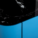 Тумба прикроватная чёрно-голубая с  ящиком Blue Cabinet варинант исполнения - 3 | Loft Concept в Москве