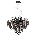 Люстра подвесная с объемной композицией из скрученных лент и металлических цепочек Atlantis Chain варинант исполнения - 4 | Loft Concept в Москве