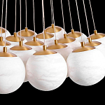 Люстра подвесная круглая с сферическими плафонами из натурального камня Glowing Spheres варинант исполнения - 3 | Loft Concept в Москве