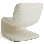 Кресло изогнутое с обивкой из ткани букле Smooth Bend Boucle Chair варинант исполнения - 4 | Loft Concept в Москве