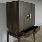 Кабинетный шкаф Elsa Dreams Walnut с 2-мя ящиками варинант исполнения - 2 | Loft Concept в Москве