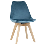 Стул с мягким велюровым сиденьем Arvika Blue варинант исполнения - 1 | Loft Concept в Москве