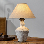 Настольная лампа с керамическим фактурным основанием и тканевым абажуром Eastern Tale варинант исполнения - 3 | Loft Concept в Москве