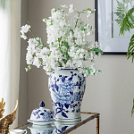 Ваза с крышкой и синим цветочным узором Blue & White Ornament  варинант исполнения - 7 | Loft Concept в Москве