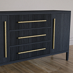 Буфет Primo с тремя ящиками и двумя фасадами Черный дуб варинант исполнения - 3 | Loft Concept в Москве