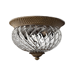 Потолочный светильник с чашеобразным плафоном из толстого волнообразного стекла и широким узорчатым основанием Hinkley варинант исполнения - 9 | Loft Concept в Москве