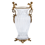 Ваза прозрачная с бронзовыми ручками в виде ангелов Eden Garden варинант исполнения - 1 | Loft Concept в Москве