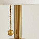 Настольная лампа на круглом основании из натурального камня Bartolomeo варинант исполнения - 3 | Loft Concept в Москве