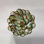 Люстра стеклянная с зелеными лепестками Green Leaf Fall варинант исполнения - 4 | Loft Concept в Москве