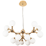 Люстра с плафонами из стеклянных шаров Pearls Suspension Gold Chandelier варинант исполнения - 2 | Loft Concept в Москве