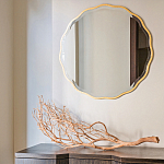 Золотое настенное зеркало Yvon Mirror варинант исполнения - 2 | Loft Concept в Москве