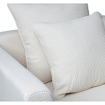 Дизайнерское кресло мягкое с обивкой из рогожки кремового цвета Decoration of Everything варинант исполнения - 2 | Loft Concept в Москве