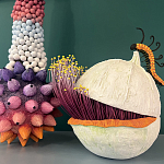 Статуэтка фантастический фрукт Exotic Tropical Fruit orange and white 67 варинант исполнения - 1 | Loft Concept в Москве