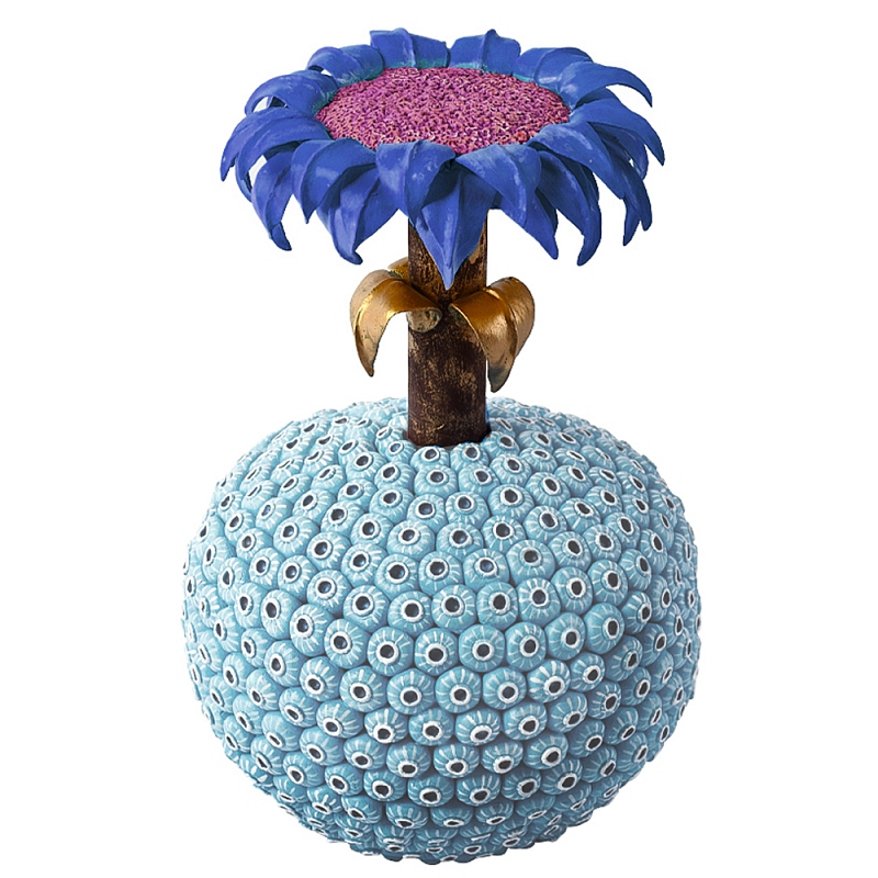 Статуэтка синий экзотический цветок Exotic Tropical Flower Голубой Синий Розовый Латунь в Москве | Loft Concept 