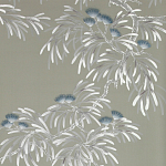 Обои ручная роспись Silk Tree Special Colourway on Pale Grey dyed silk варинант исполнения - 2 | Loft Concept в Москве