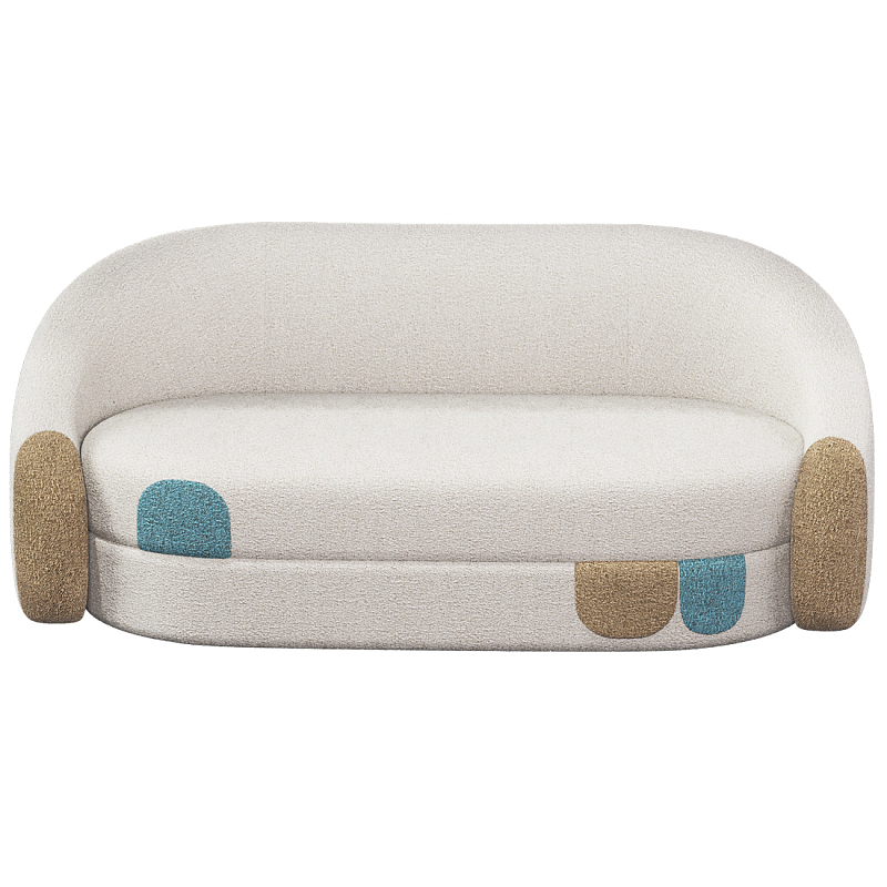 Дизайнерский Диван Undina Молочный Песочный Голубой в Москве | Loft Concept 