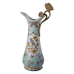 Кувшин с цветочным рисунком и бронзовой ручкой Blue Garden варинант исполнения - 1 | Loft Concept в Москве