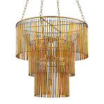 Люстра трёхъярусная золотого цвета Metal Tentacles варинант исполнения - 1 | Loft Concept в Москве