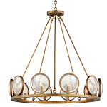 Люстра круглая с прозрачными рельефными плафонами Crystal Prism варинант исполнения - 1 | Loft Concept в Москве