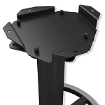 Барный стул вращающийся со спинкой и подлокотниками Douglas Rhombus Синий Велюр варинант исполнения - 5 | Loft Concept в Москве