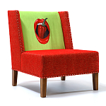 FUN Armchair "Chili Pepper" Red Дизайнерское кресло с цветным принтом варинант исполнения - 2 | Loft Concept в Москве