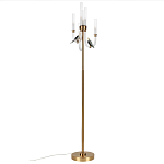 Торшер с 2-мя фигурками птиц на изогнутых прозрачных трубках Ganthea варинант исполнения - 4 | Loft Concept в Москве