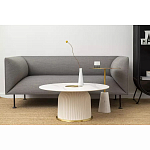 Кофейный столик с круглой столешницей на белом мраморном основании Original Foundation варинант исполнения - 2 | Loft Concept в Москве