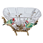 Чаша квадратная из прозрачного стекла с фигурками разноцветных птиц Eden Garden варинант исполнения - 1 | Loft Concept в Москве