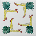 Плитка дизайнерская с рисунком Пина Колада варинант исполнения - 2 | Loft Concept в Москве