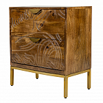 Прикроватная тумба с фактурным фасадом Termite варинант исполнения - 3 | Loft Concept в Москве