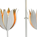 Люстра белая прямоугольная с абажурами в виде цветков тюльпана White Tulips варинант исполнения - 1 | Loft Concept в Москве