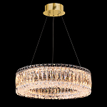 Люстра подвесная круглая из прозрачного хрусталя с золотым корпусом Selfsufficient варинант исполнения - 1 | Loft Concept в Москве