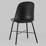 Стул из прочного пластика на металлическом основании Anora Black варинант исполнения - 5 | Loft Concept в Москве