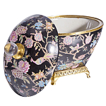 Шкатулка черного цвета с цветочной росписью Eden Garden варинант исполнения - 2 | Loft Concept в Москве