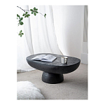 Столик кофейный черного цвета с овальной столешницей и круглым основанием Black Dalmen Table варинант исполнения - 3 | Loft Concept в Москве