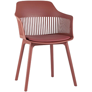 Стул Crocus Chair Терракотовый цвет Велюровая подушка