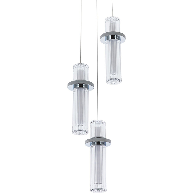    Trio Odile Acrylic Tube Hanging Lamp Chrome     | Loft Concept 