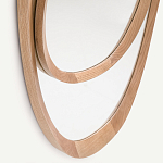 Ассиметричное зеркало в дубовой раме Infinity Symbol варинант исполнения - 3 | Loft Concept в Москве