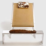 Дизайнерское кресло на металлическом каркасе с подставкой для ног Poltronova Mies Armchair варинант исполнения - 5 | Loft Concept в Москве