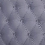 Кровать двуспальная серая с основанием из массива дерева с мягким изголовьем Velour Beds варинант исполнения - 4 | Loft Concept в Москве