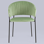 Стул в велюре фисташкового цвета Horizon варинант исполнения - 3 | Loft Concept в Москве