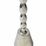 Кофейный столик с рельефной столешницей из металла Aplika Silver варинант исполнения - 5 | Loft Concept в Москве