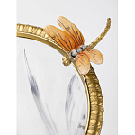 Ваза из прозрачного стекла с бронзовой вставкой в виде цветущей ветви Eden Garden porcelain and bronze варинант исполнения - 3 | Loft Concept в Москве