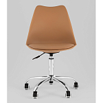 Офисный стул на металлическом основании EGGERY Brown пластик варинант исполнения - 5 | Loft Concept в Москве