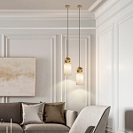 Подвесной светильник светодиодный с цилиндрическим плафоном Stone Helios варинант исполнения - 5 | Loft Concept в Москве