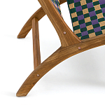 Кресло низкое из массива тика Barbados варинант исполнения - 5 | Loft Concept в Москве