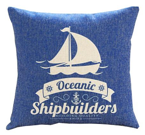Подушка Stile Mare Синий корабль