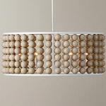 Люстра в форме цилиндра с вставками из деревянных бусин Wooden Beads варинант исполнения - 7 | Loft Concept в Москве